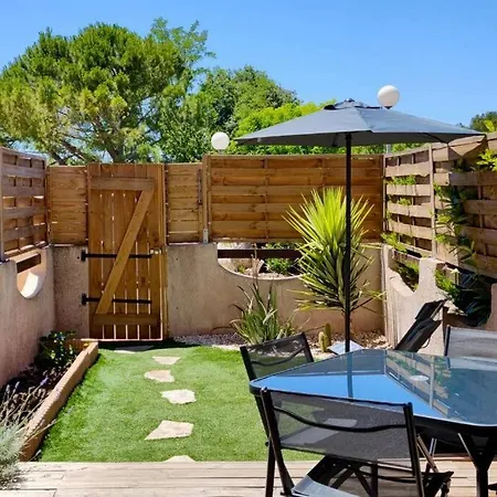 Rez De Jardin Climatise, Cosy, Avec Parking A - Les Amirantes 公寓 滨海萨纳里