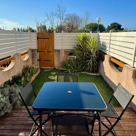 公寓 Rez De Jardin Climatise, Cosy, Avec Parking A - Les Amirantes 滨海萨纳里